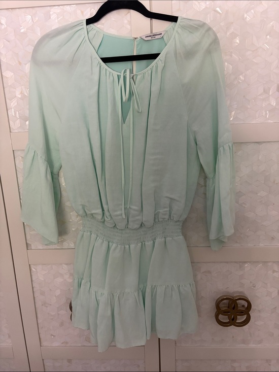 Amanda Uprichard Dresses & Skirts - Amanda Uprichard Light Mint Tiered Smocked-Waist Dress